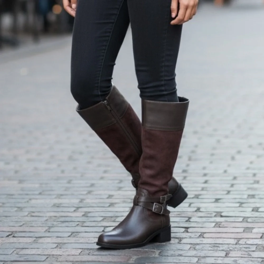 Franco Sarto Suede Leather Brown Boot